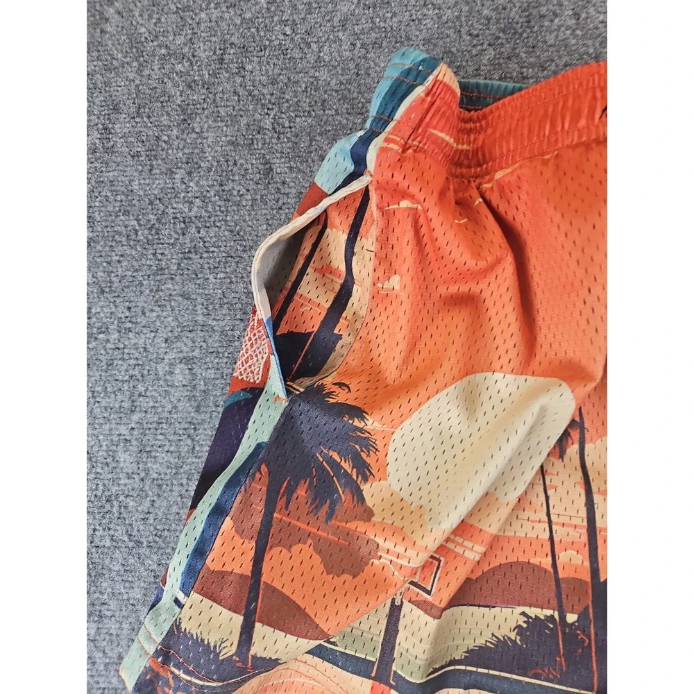 Overtime Palm Paradise Basketball Short Mens Small Mesh Athletic Streetwear 1705